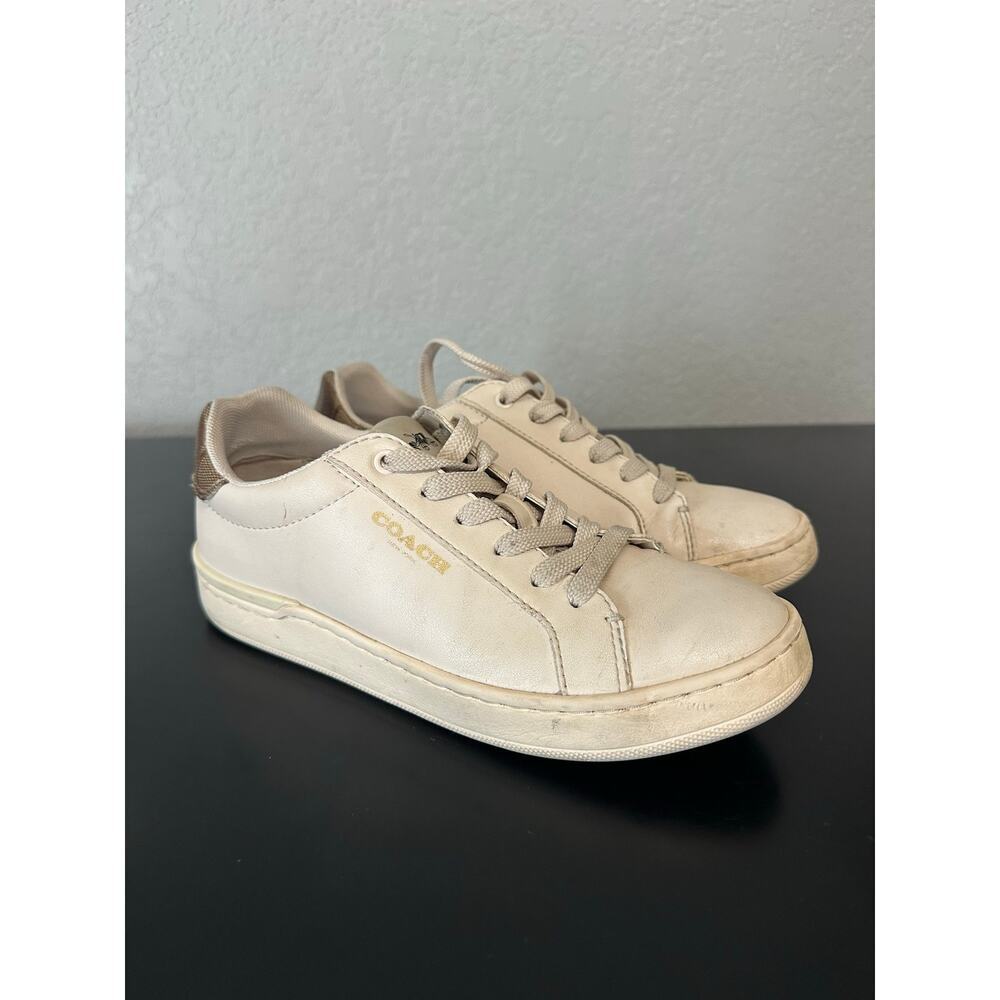 Coach Leather Clip Low Top Sneaker Women 5 Preppy Streetwear Summer Comfy Casual